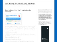 Desktop screenshot for holidayshoppinghours.com