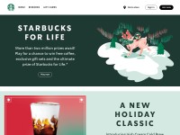 Desktop screenshot for starbucks.com