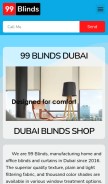How 99blinds.com looks like on a mobile device such as an iPhone.