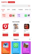 How 9apps.com looks like on a mobile device such as an iPhone.