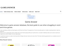 Desktop screenshot for gameanswer.net