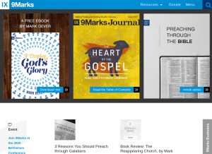 How 9marks.org looks like on a tablet such as an iPad.