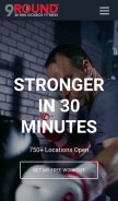 How 9round.com looks like on a mobile device such as an iPhone.