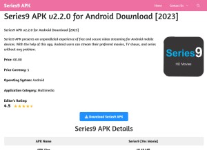 How 9seriesapk.com looks like on a tablet such as an iPad.