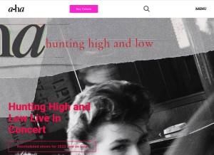 How a-ha.com looks like on a tablet such as an iPad.