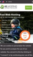 How a2hosting.com looks like on a mobile device such as an iPhone.