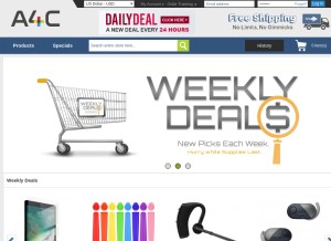 How a4c.com looks like on a tablet such as an iPad.