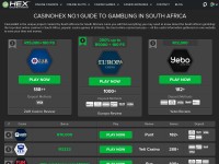 Desktop screenshot for casinohex.co.za