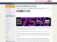 Desktop screenshot for statutoryholidays.com