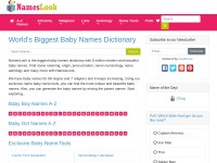 Desktop screenshot for nameslook.com