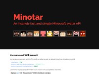 Desktop screenshot for minotar.net