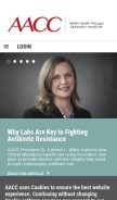 How aacc.org looks like on a mobile device such as an iPhone.