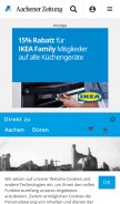 How aachener-zeitung.de looks like on a mobile device such as an iPhone.