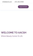 How aacsh.com looks like on a mobile device such as an iPhone.