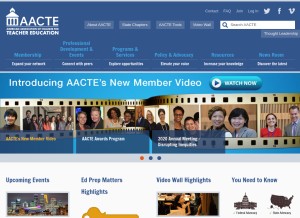 How aacte.org looks like on a tablet such as an iPad.