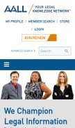 How aallnet.org looks like on a mobile device such as an iPhone.
