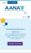 How aana.com looks like on a mobile device such as an iPhone.
