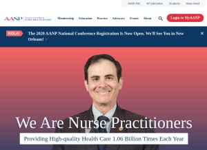 How aanp.org looks like on a tablet such as an iPad.