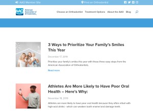 How aaoinfo.org looks like on a tablet such as an iPad.