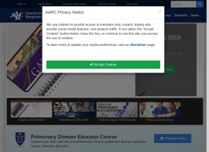 How aarc.org looks like on a tablet such as an iPad.