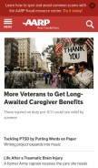 How aarp.com looks like on a mobile device such as an iPhone.