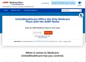 How aarpmedicareplans.com looks like on a tablet such as an iPad.