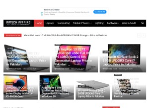 How aatechaffairs.com looks like on a tablet such as an iPad.