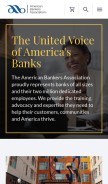 How aba.com looks like on a mobile device such as an iPhone.