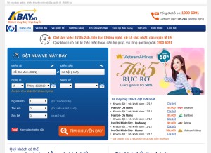 How abay.vn looks like on a tablet such as an iPad.
