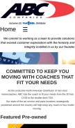 How abc-companies.com looks like on a mobile device such as an iPhone.