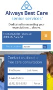How abc-seniors.ca looks like on a mobile device such as an iPhone.