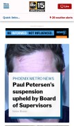 How abc15.com looks like on a mobile device such as an iPhone.