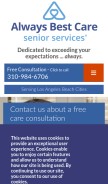 How abcbeachcities.com looks like on a mobile device such as an iPhone.