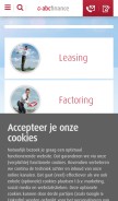 How abcfinance.nl looks like on a mobile device such as an iPhone.