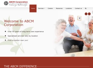 How abcmcorp.com looks like on a tablet such as an iPad.