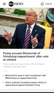 How abcnews.com looks like on a mobile device such as an iPhone.