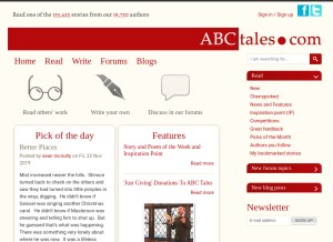 How abctales.com looks like on a tablet such as an iPad.