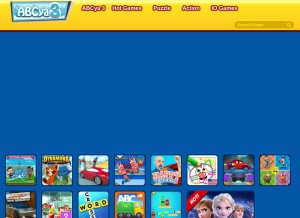 How abcya3.net looks like on a tablet such as an iPad.