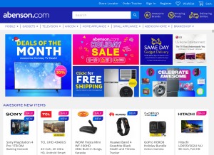 How abenson.com looks like on a tablet such as an iPad.