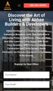 How abheeprojects.com looks like on a mobile device such as an iPhone.