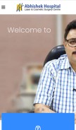 How abhishek-hospital.com looks like on a mobile device such as an iPhone.