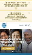 How abim.org looks like on a mobile device such as an iPhone.