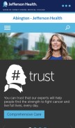 How abingtonhealth.org looks like on a mobile device such as an iPhone.