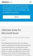 How ablebits.com looks like on a mobile device such as an iPhone.