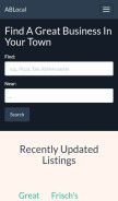 How ablocal.com looks like on a mobile device such as an iPhone.