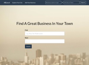 How ablocal.com looks like on a tablet such as an iPad.