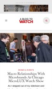 How ablogtowatch.com looks like on a mobile device such as an iPhone.