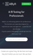 How ablyft.com looks like on a mobile device such as an iPhone.
