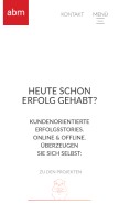 How abm.at looks like on a mobile device such as an iPhone.