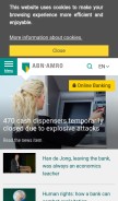 How abnamro.com looks like on a mobile device such as an iPhone.